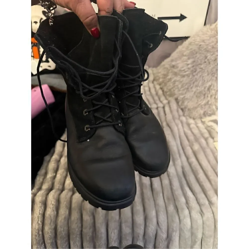 Sz 9 timberland jayne lace up combat hiking boot/bootie l